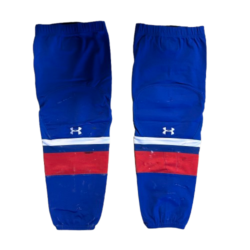 NCAA - Chaussettes de hockey Under Armour d'occasion (bleu/blanc/rouge) n° 2